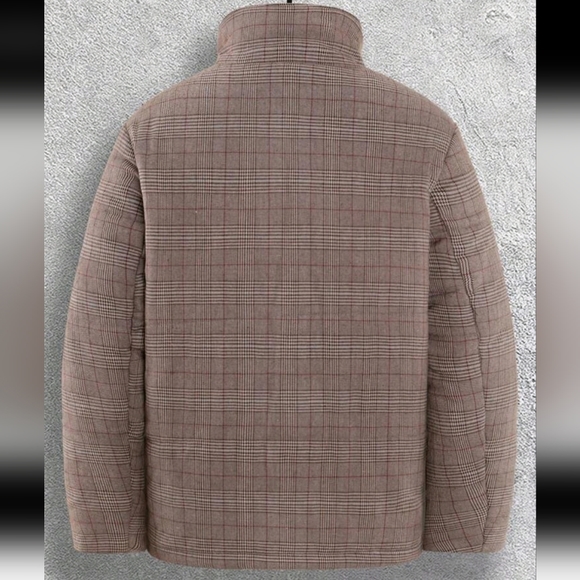 PLAID WINTER PUFFER JACKET COAT SIZE S - Picture 2 of 5